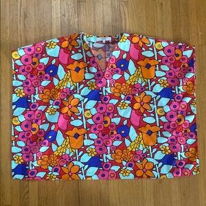 CROSBY by mollie Burch Colorful Floral V-Neck Top size XS